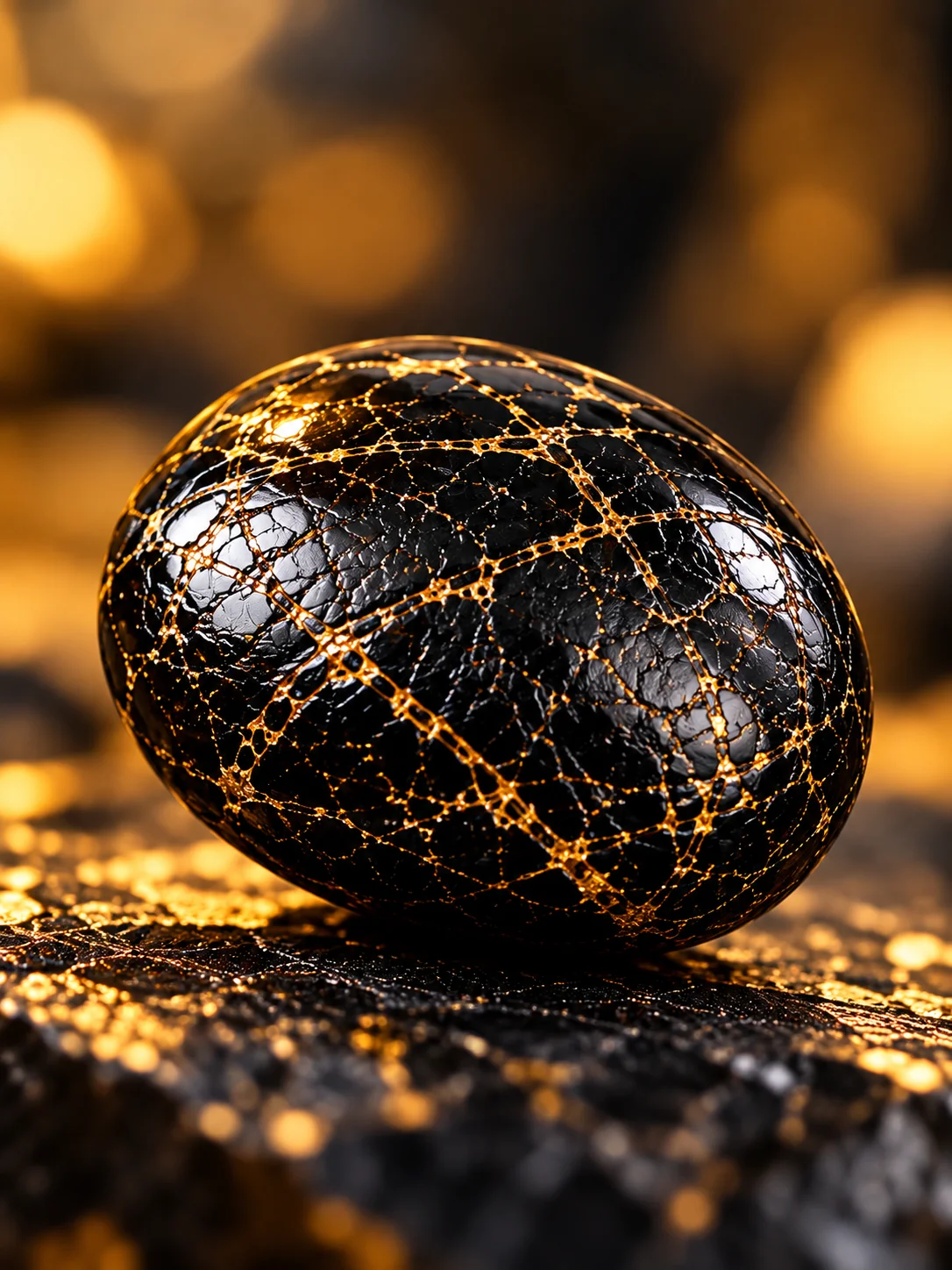 Vajra Kavach Stone – Premium Black Gold Stone