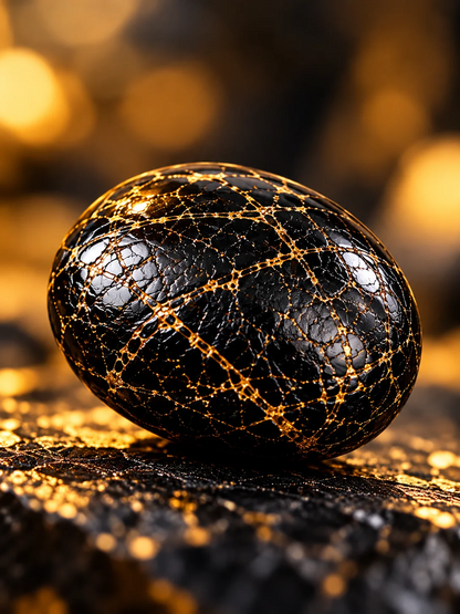 Vajra Kavach Stone – Premium Black Gold Stone